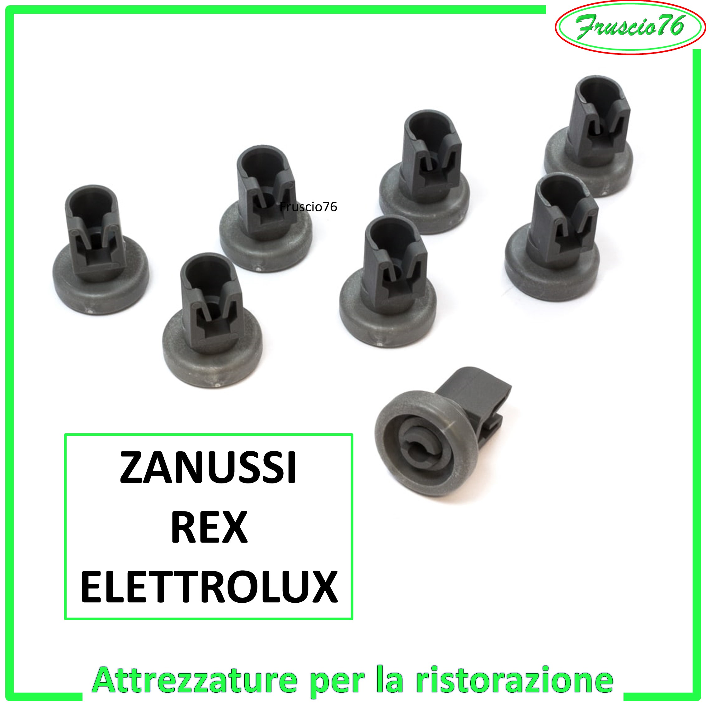 ELECTROLUX ZANUSSI AEG Lavastoviglie Cestello Superiore superiore ruota 50286967000 x 8 ORIGINALE